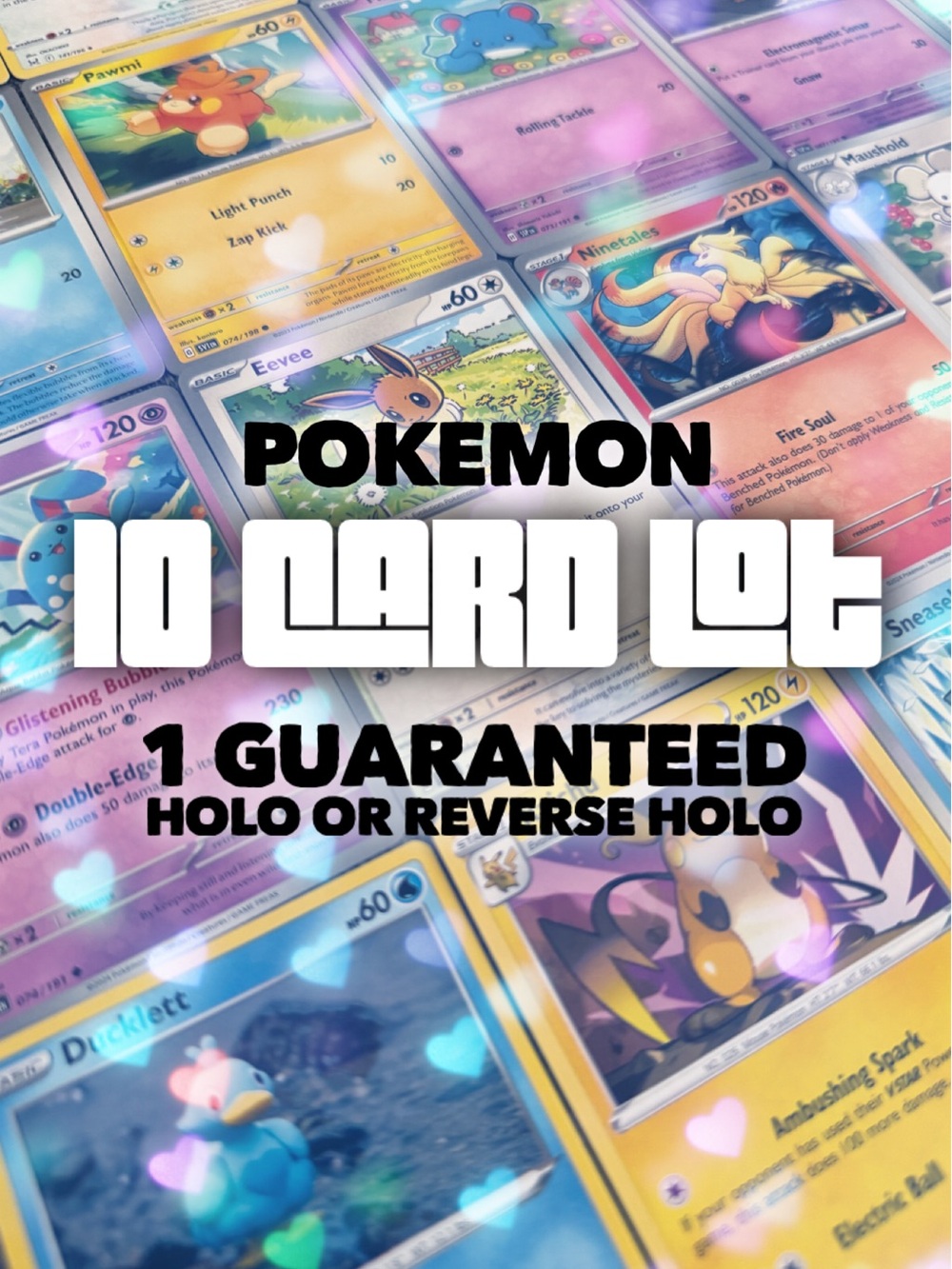 Pokemon 10 Assorted Card Lot - 1 Guaranteed Holo/Reverse Holo READ!